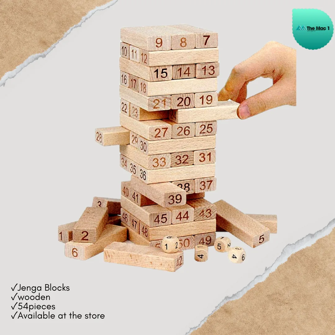 Mainan Jenga Wood Stacking Tower Tumbling Blocks