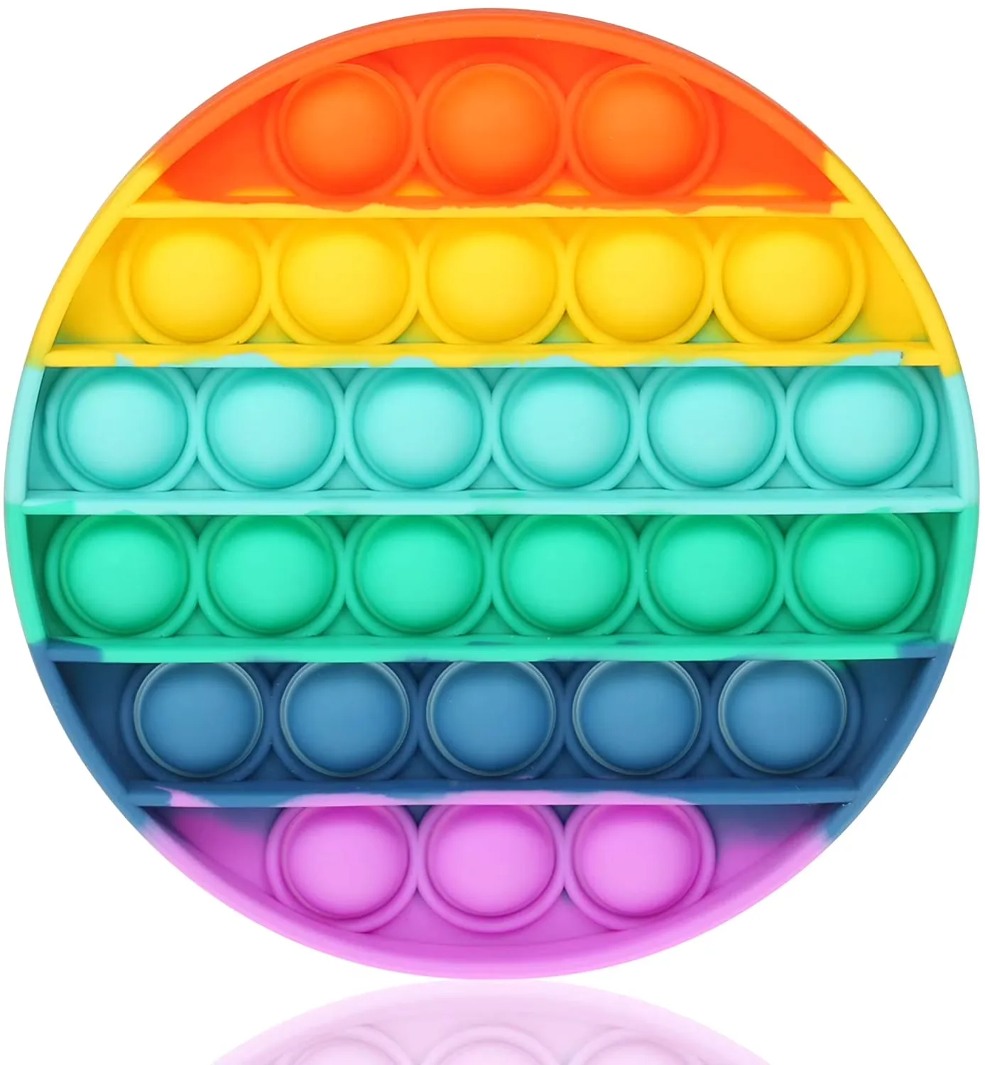 Pop It Fidget Toy Rainbow Silicone Stress Relief
