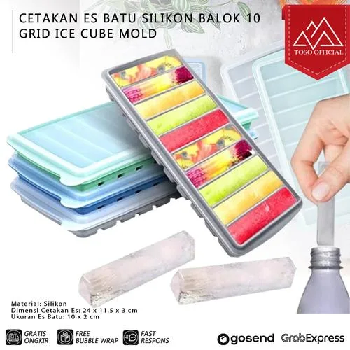 Cetakan Es Batu Silicon Ice Cube Tray With Lid