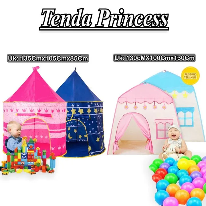 Mainan Tenda Anak Castle Portable Play Tent Indoor Outdoor