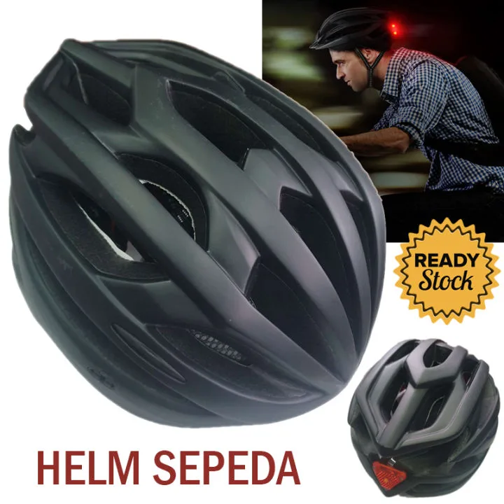 Helm Sepeda Lightweight Cycling Helmet LED Safety
