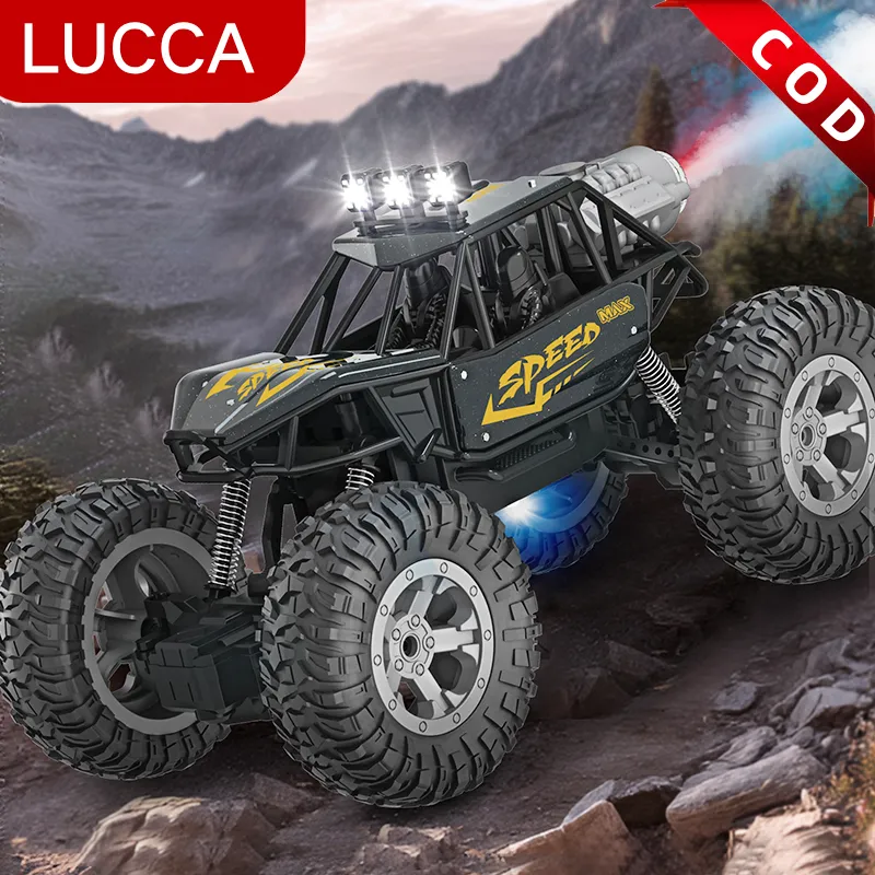 Remote Control Car with Music Lights Can Blow Smoke 2.4Ghz Rc Off-Road Rock Crawler Car 2Wd Alloy Material